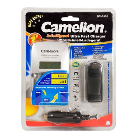 Camelion | BC-0907 | Ultra Fast Battery Charger | 1-4 AA/AAA Ni-MH Batteries - 2